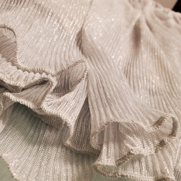 Midi length silver sparkly skirt - Picture 3 of 5